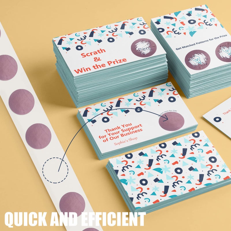 MR-LABEL Mr- Label - 1000 Pieces 1 inch Round Scratch Off Stickers - DIY Stickers for Gender Reveal | Reward Programs | Scratch Tickets (Rose Gold) - Image 3